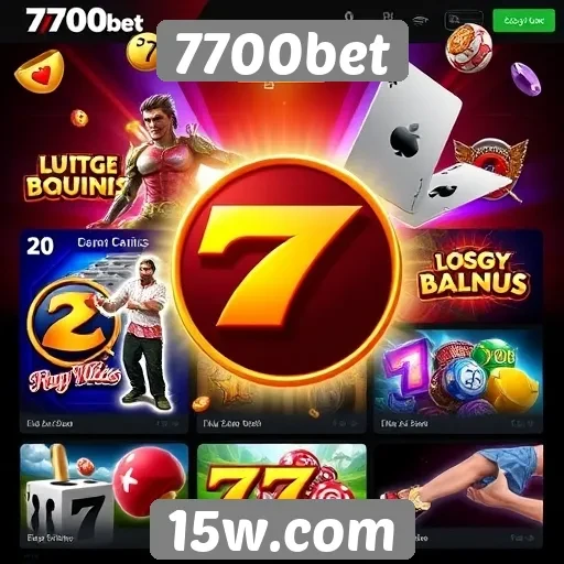 Variedade de jogos disponíveis na plataforma 7700bet